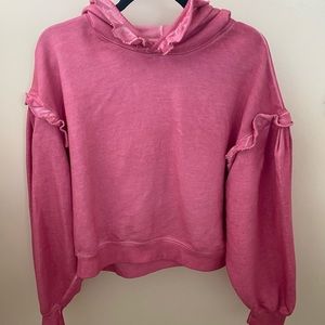 Something Navy Taylor Ruffle Hoodie